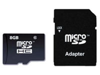 Micro SDXC / TF CARD Mémoire 8 Go avec Adaptateur